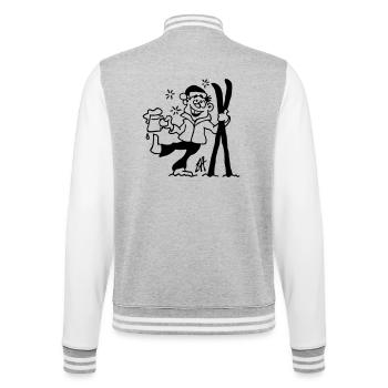 Apres-ski - Veste Teddy - gris chiné / blanc - Dos - Marisol (170cm)