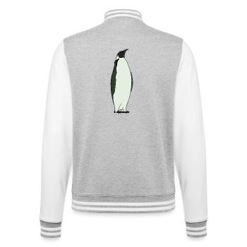 Un adorable manchot empereur - Veste Teddy - gris chiné / blanc - Dos - Marisol (170cm)