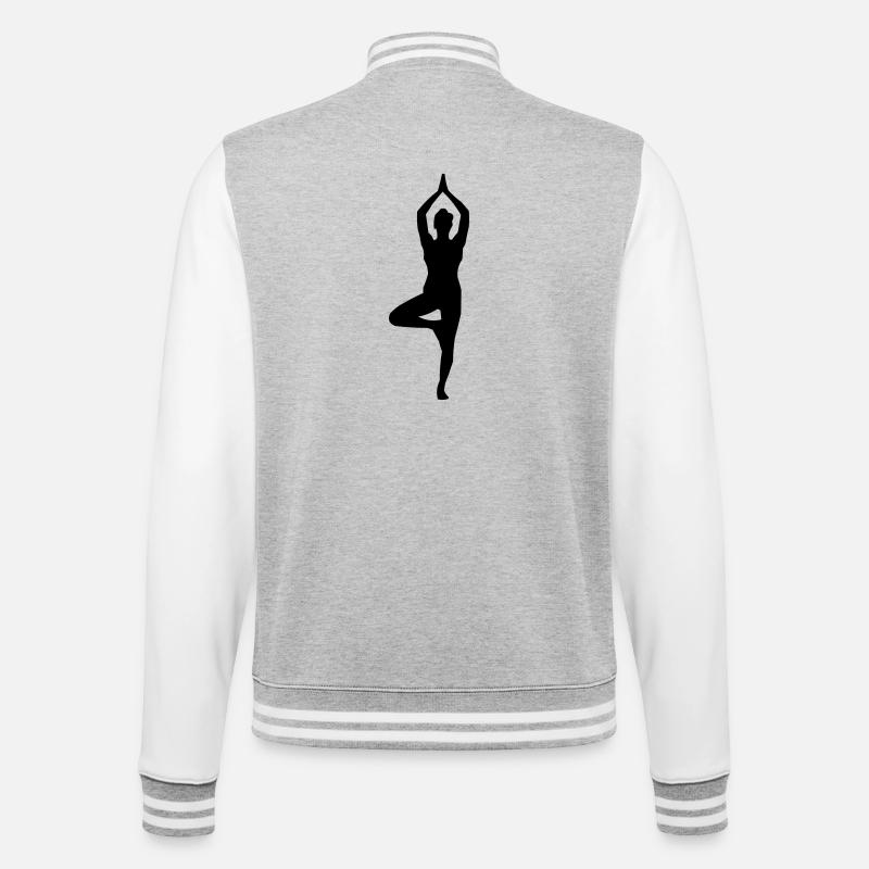 Yoga Silhouette - College Sweat Jacket - heather grey/white