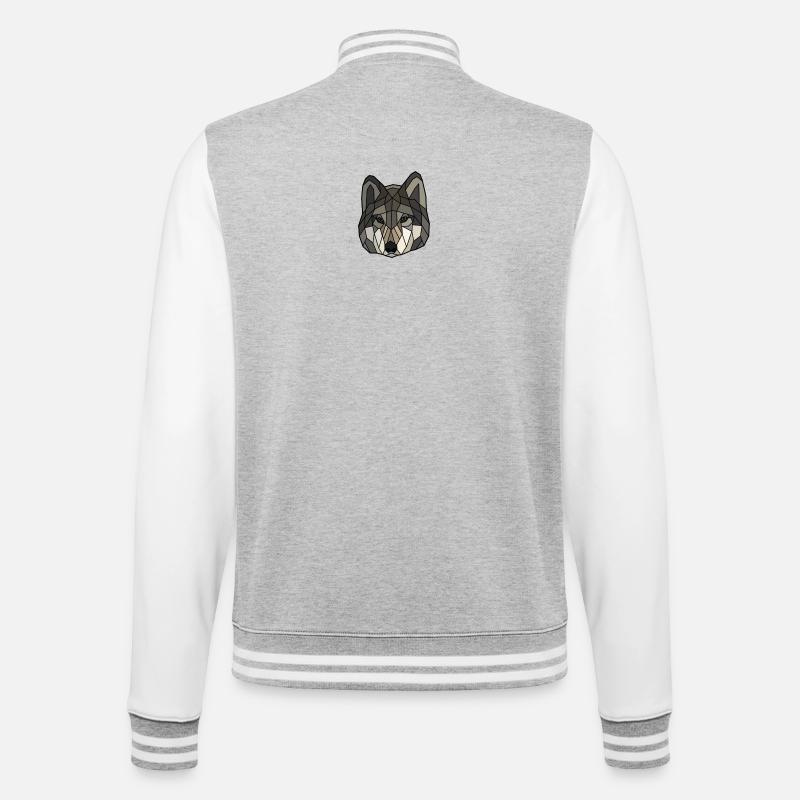 Wolf blanko - College Sweat Jacket - heather grey/white