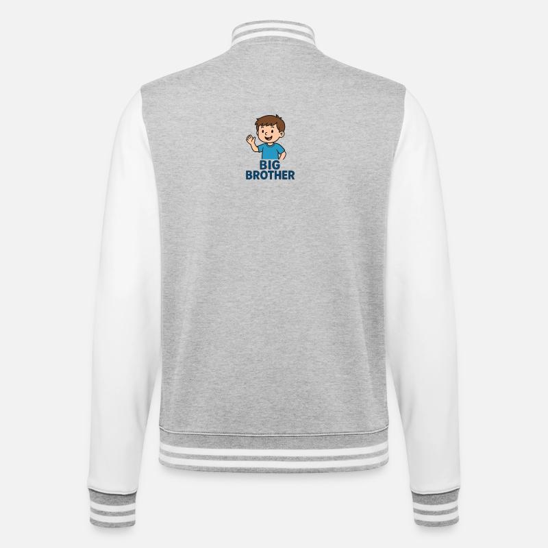 Big Brother Cartoon Wave Tee - College-Sweatjacke - Grau meliert/Weiß