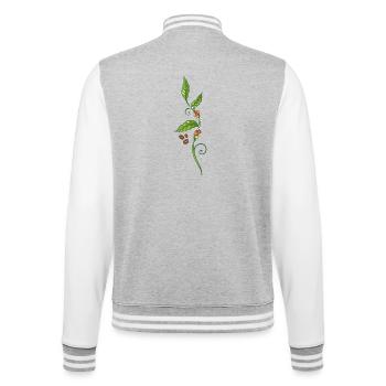 Café caféier grains de café - Veste Teddy - gris chiné / blanc - Dos - Marisol (170cm)