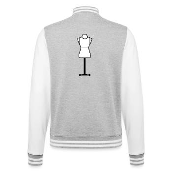 Logo de Mannequin - Veste Teddy - gris chiné / blanc - Dos - Marisol (170cm)