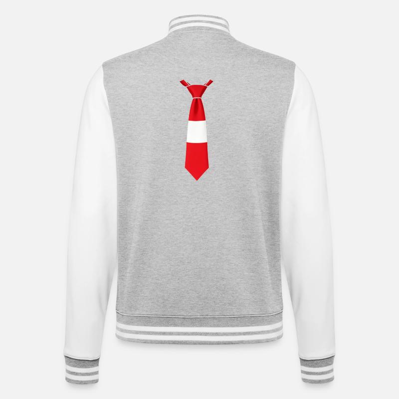 Cravate Lettonie – Conception du drapeau - Veste Teddy - gris chiné / blanc