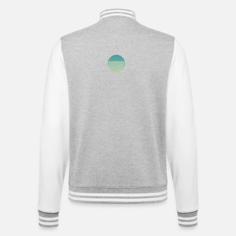 NEIN... WACH oder NICHT - College-Sweatjacke - Grau meliert/Weiß