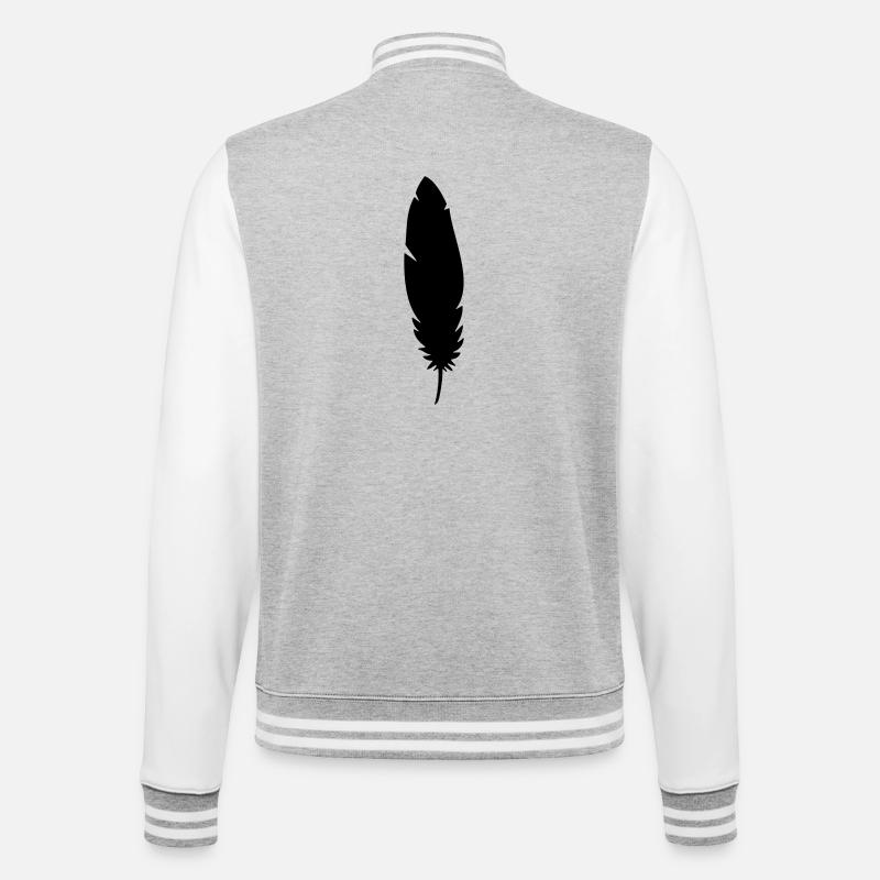 Feather - Veste Teddy - gris chiné / blanc