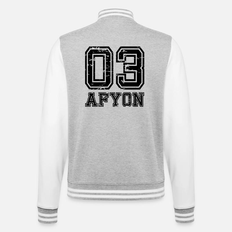 Afyon 03 used look - College Sweat Jacket - heather grey/white