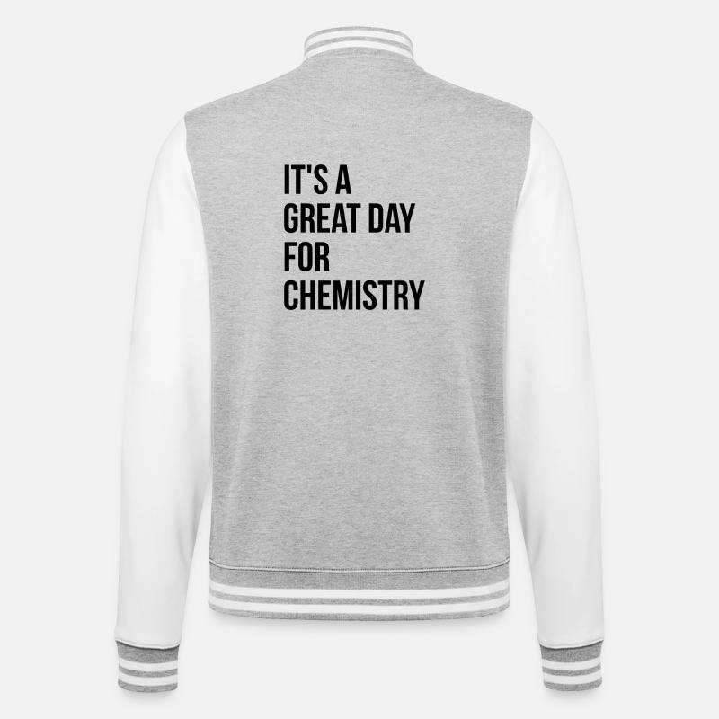 chimie - Veste Teddy - gris chiné / blanc