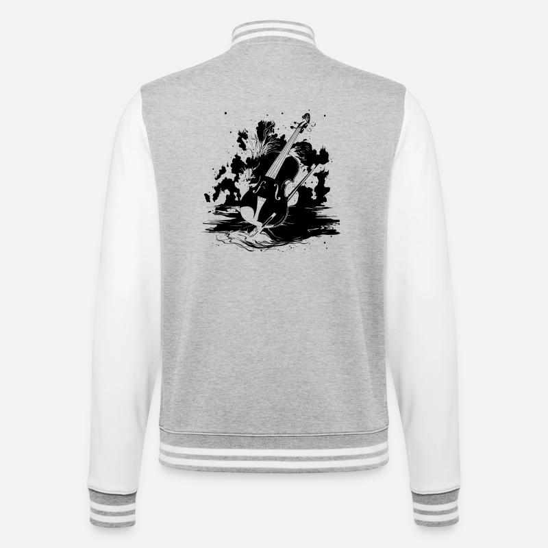Violon - Veste Teddy - gris chiné / blanc