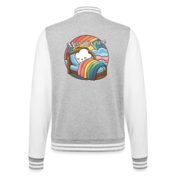 Miss Rêveuse Design Enfant Rêveur et Sommeil - Veste Teddy - gris chiné / blanc - Dos - Marisol (170cm)