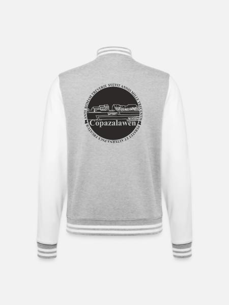 Copazalawen - College-Sweatjacke - Grau meliert/Weiß