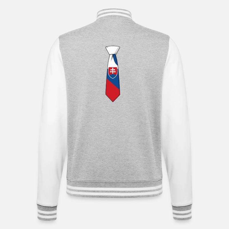 Cravate Slovénie – Conception du drapeau - Veste Teddy - gris chiné / blanc