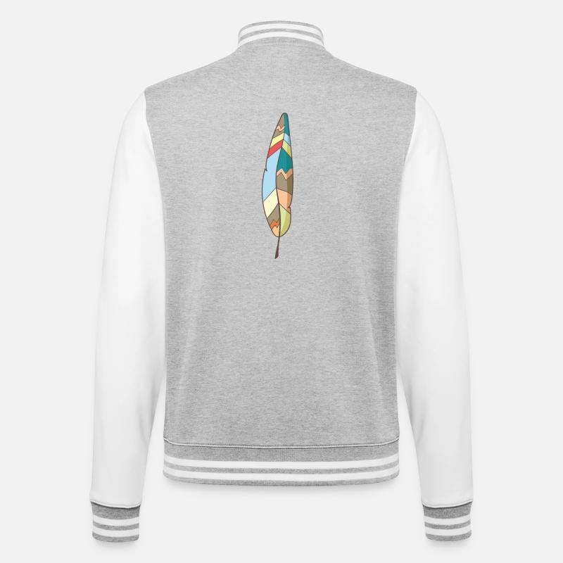 spring - College Sweat Jacket - heather grey/white