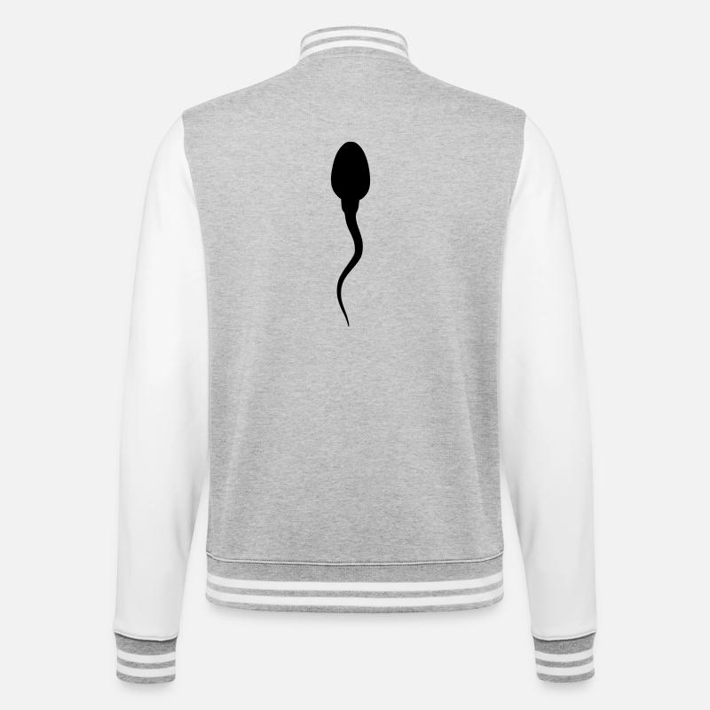 sperma - College Sweat Jacket - heather grey/white