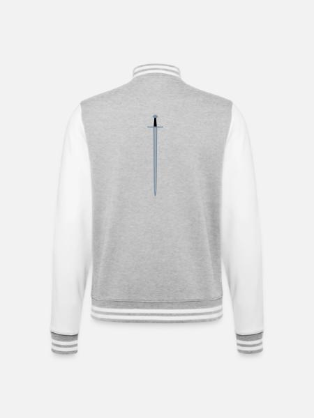 Épée - Veste Teddy - gris chiné / blanc