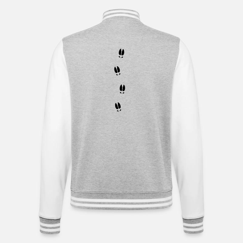 Elche Spuren - College-Sweatjacke - Grau meliert/Weiß