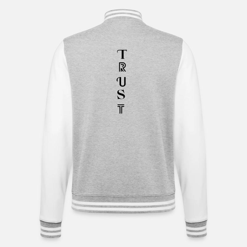 TRUST – Trust your path - College Sweat Jacket - heather grey/white