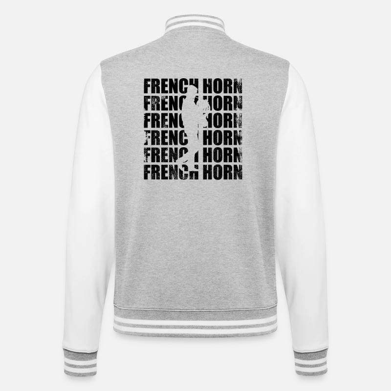 Bugle - College Sweat Jacket - heather grey/white