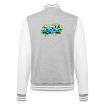 Graffiti BEN Prénom cadeau idéal imprimable sur t- - Veste Teddy - gris chiné / blanc - Dos - Marisol (170cm)