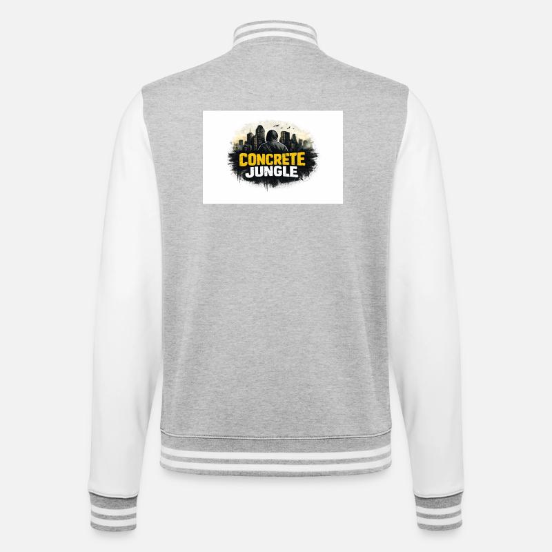 Concrete Jungle Shadow - College-Sweatjacke - Grau meliert/Weiß