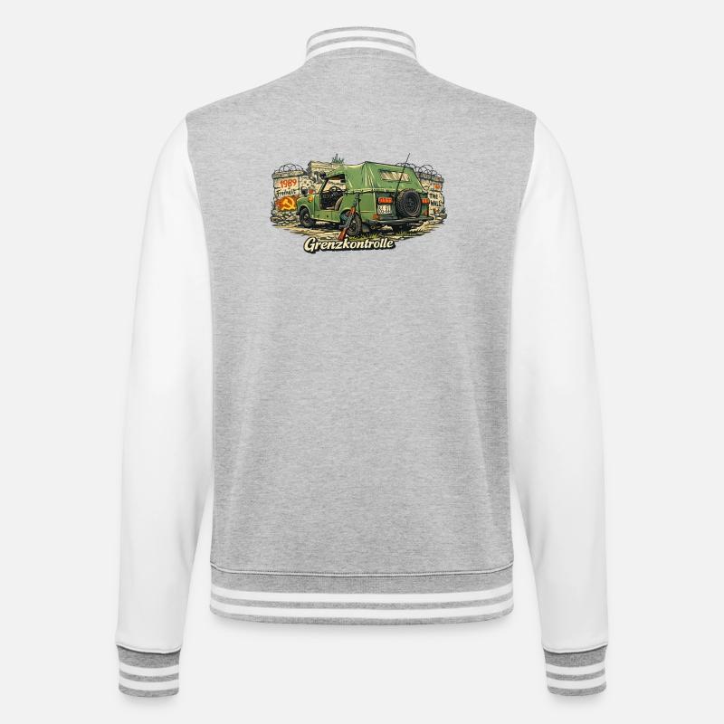 Border control - College Sweat Jacket - heather grey/white