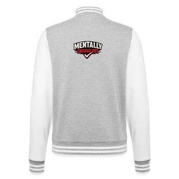 Déconnecté mentalement - Veste Teddy - gris chiné / blanc - Dos - Marisol (170cm)