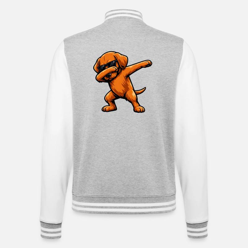 Tabbing Vizsla - Veste Teddy - gris chiné / blanc