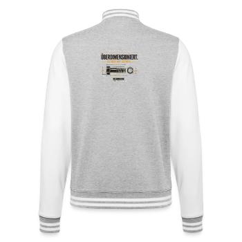 Überdimensioniert nicht nur die Schraube - College-Sweatjacke - Grau meliert/Weiß - Hinten - Marisol (170cm)