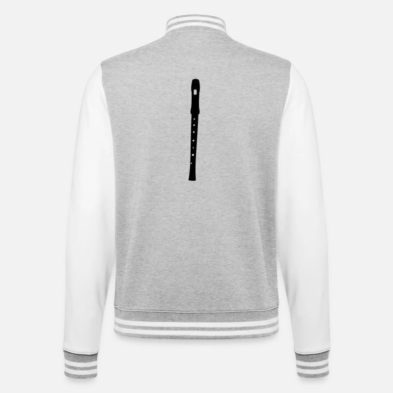 RECORDER - Veste Teddy - gris chiné / blanc