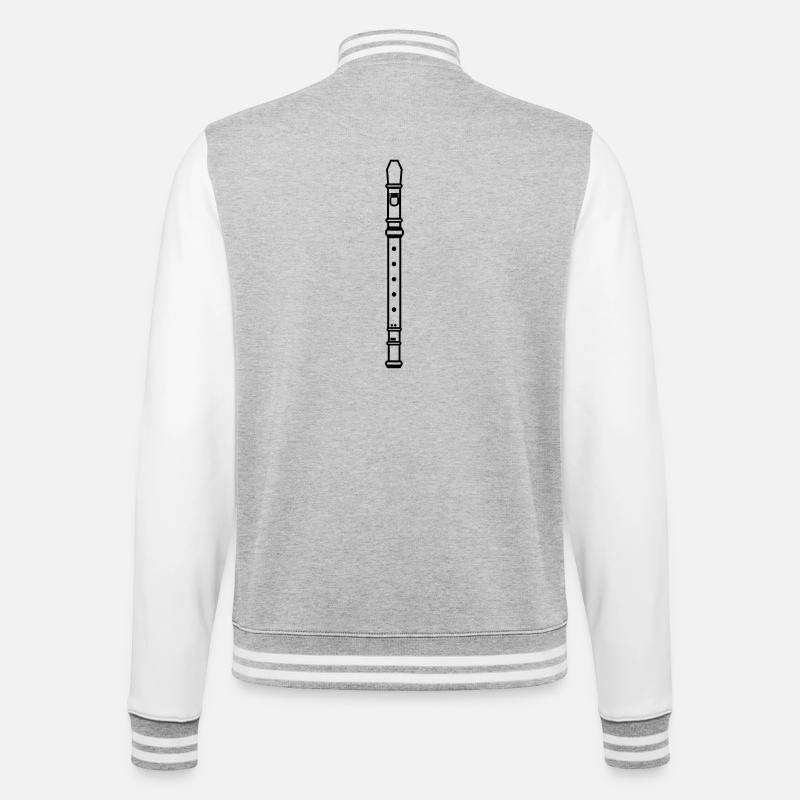 Recorder shadow - College Sweat Jacket - heather grey/white