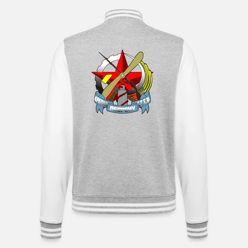 Russie - Veste Teddy - gris chiné / blanc