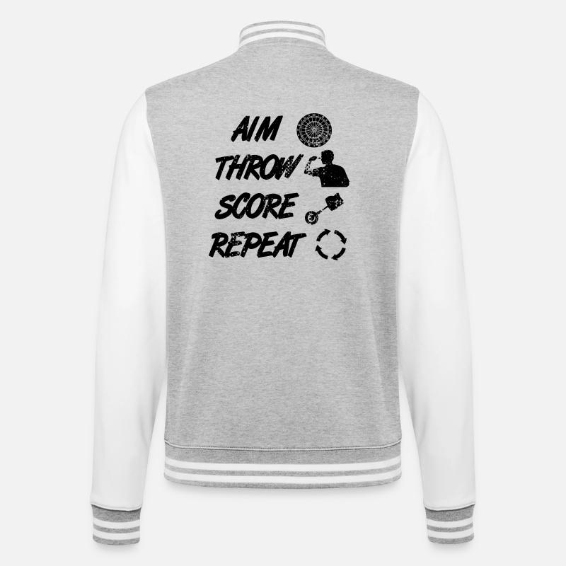 Dart Zeitplan - College-Sweatjacke - Grau meliert/Weiß