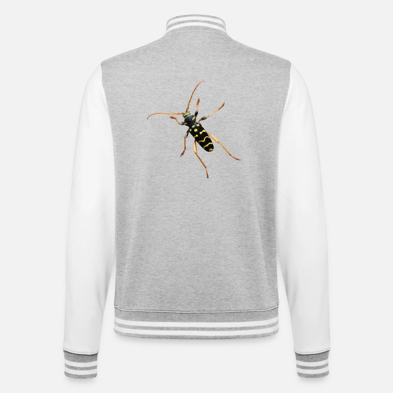 Eichenwidderbock - College-Sweatjacke - Grau meliert/Weiß
