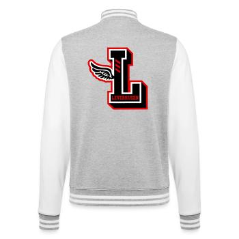 LEVERKUSEN 2026 - College-Sweatjacke - Grau meliert/Weiß - Hinten - Marisol (170cm)