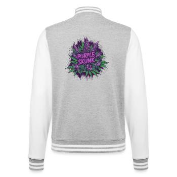 Purple Skunk - College-Sweatjacke - Grau meliert/Weiß - Hinten - Marisol (170cm)