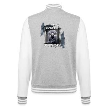 My Dealmaker Parrot Questions - College Sweat Jacket - heather grey/white - Back - Marisol (170cm)