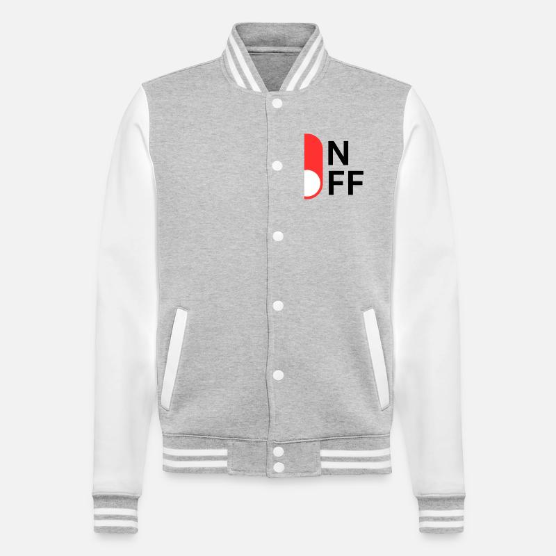 ON/OFF mode - College Sweat Jacket - heather grey/white