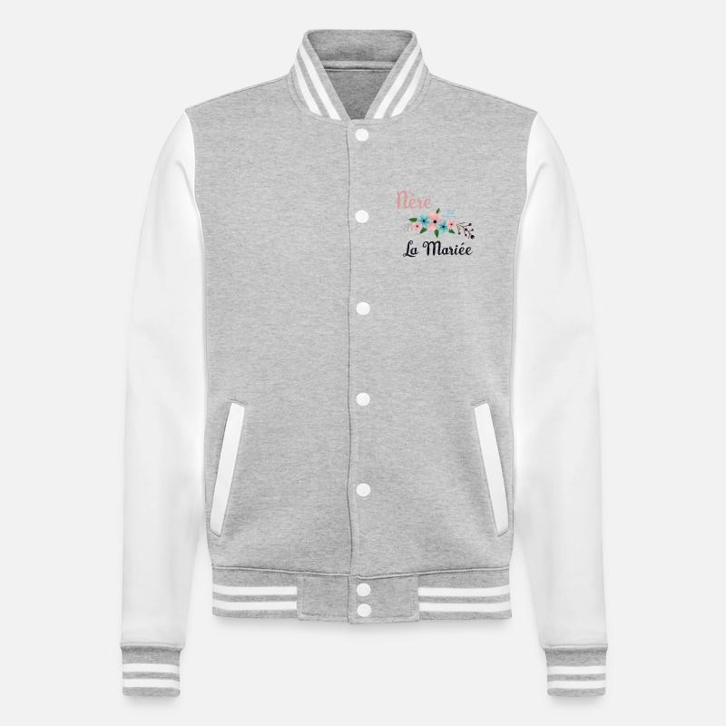 Brautmutter - Bukolische Sammlung - College-Sweatjacke - Grau meliert/Weiß