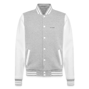 T-shirt minimaliste Do The Work - Veste Teddy - gris chiné / blanc - Devant - Nik (191cm) & Marisol (170cm)
