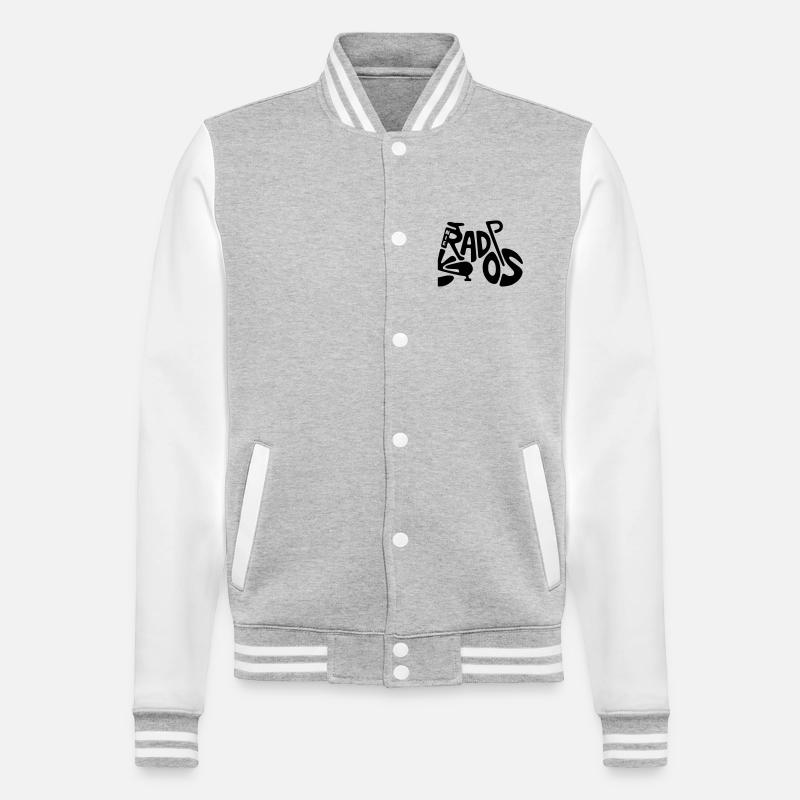 Bicycle - Never Wheelless - College Sweat Jacket - heather grey/white