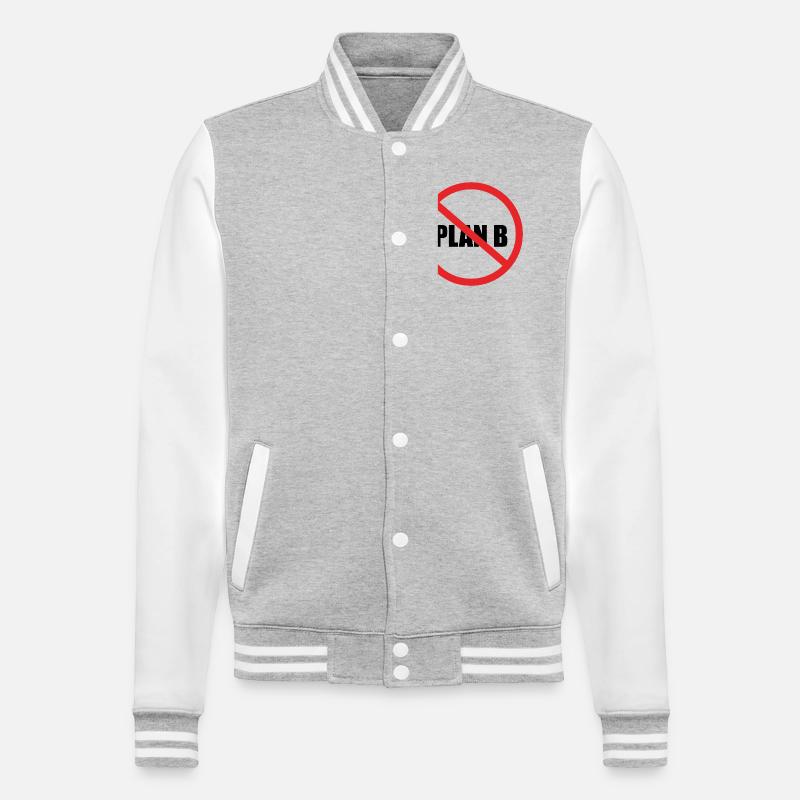 PAS DE PLAN B - Veste Teddy - gris chiné / blanc