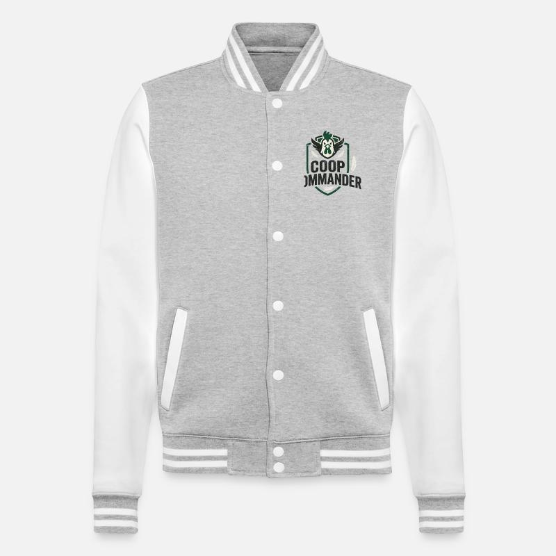 Chicken Keeper Expert - College Sweat Jacket - heather grey/white