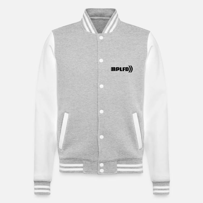 amplfd_--robuste - Veste Teddy - gris chiné / blanc