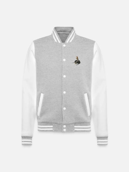 Hummel - College-Sweatjacke - Grau meliert/Weiß