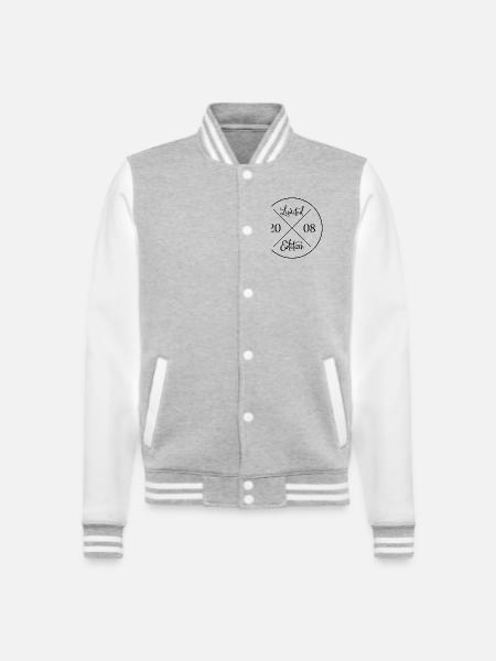 Limited edition 2008 - 18. Geburtstag Geschenk - College-Sweatjacke - Grau meliert/Weiß