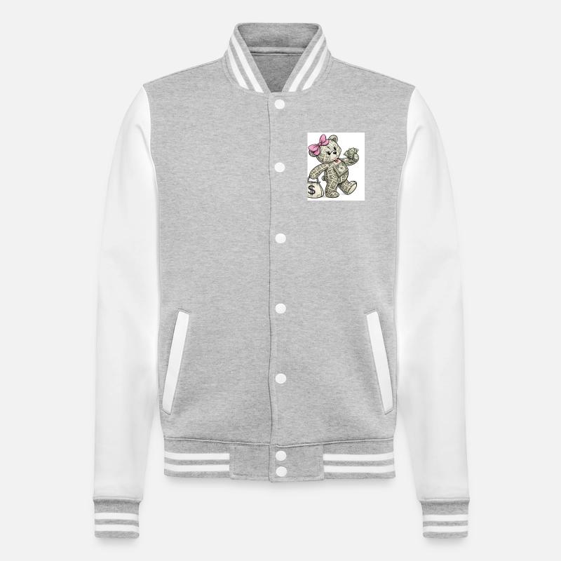 8d2916a348f8bb9dbc2e95bc656aa867 - College Sweat Jacket - heather grey/white