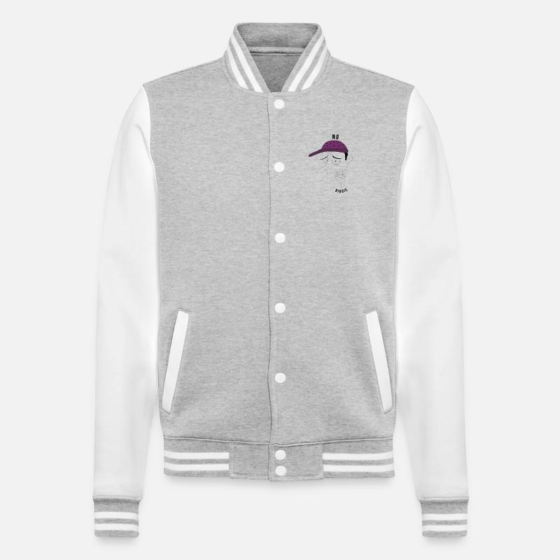 Pas grand-chose mec - ironique - Veste Teddy - gris chiné / blanc