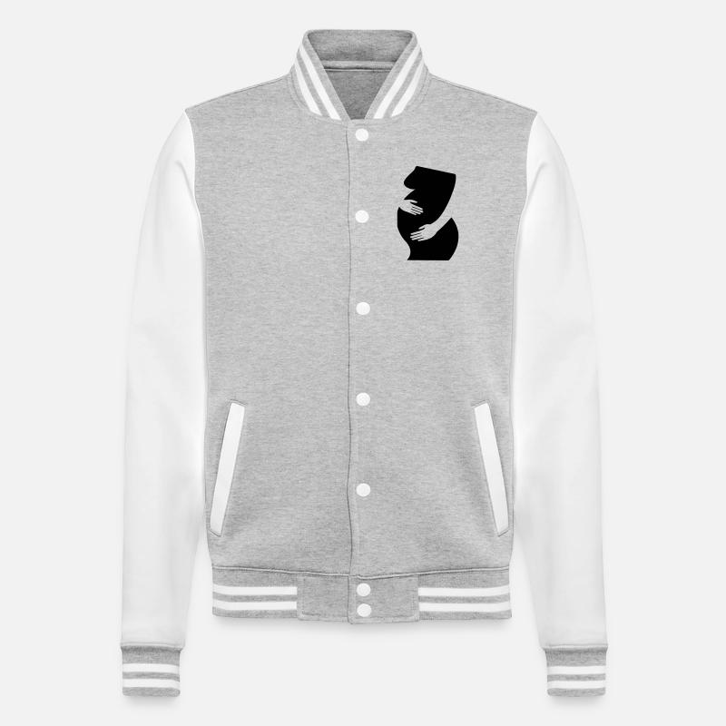 Grossesse, bébé - Veste Teddy - gris chiné / blanc