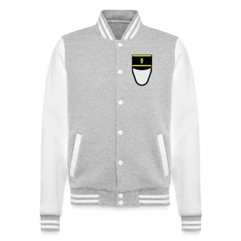 Gendarme Képi G.M. (Gendarme Mobile) - Veste Teddy - gris chiné / blanc - Devant - Nik (191cm) & Marisol (170cm)
