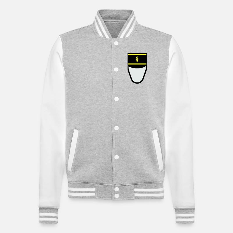 Gendarm Képi G.M. (Mobile Constable) - College-Sweatjacke - Grau meliert/Weiß
